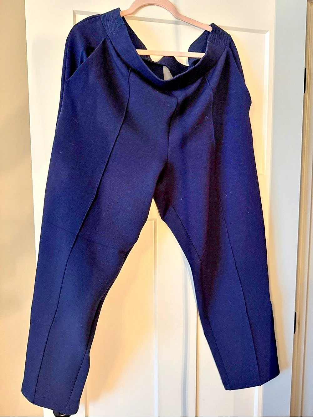 CALIA Scuba Navy Blue Ankle Length Trousers Like New